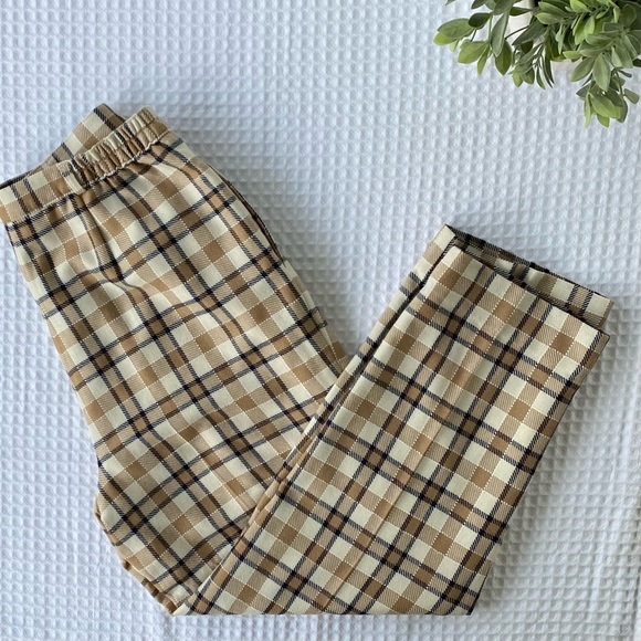 Vintage Plaid High Waisted Rise Trousers - Picture 1 of 13